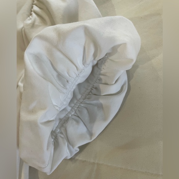 Express White Puffed Sleeve Corset Cropper Tee - Picture 7 of 9